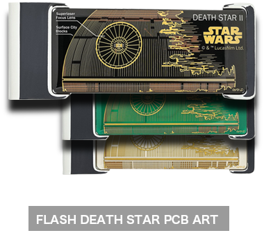 FLASH DEATH STAR PCB ART